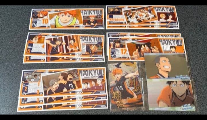 ハイキュー 烏野 影山 日向 月島 西谷 菅原 ステッカー ファイル 缶バ