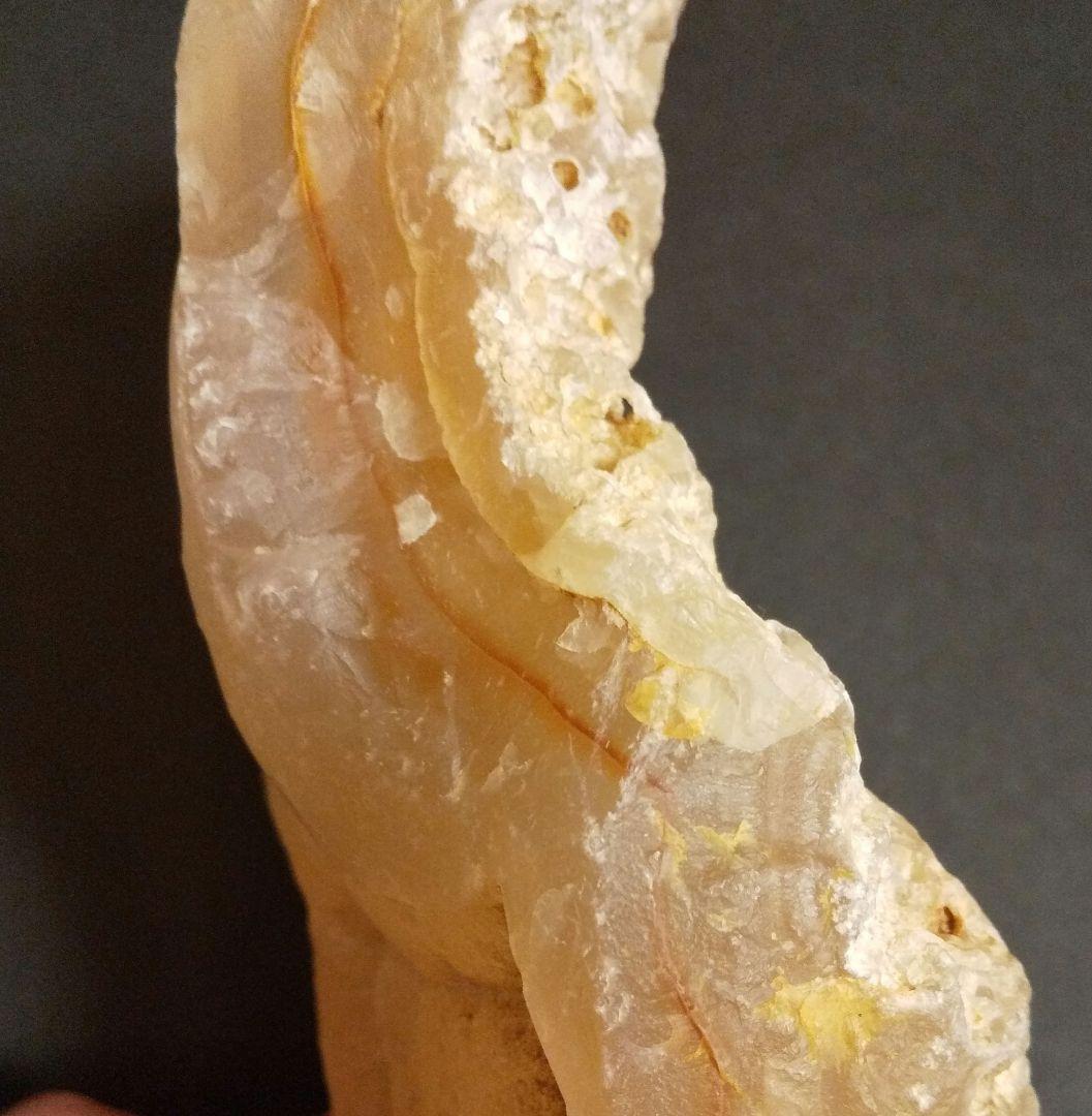 オレンジの縞瑪瑙 茨城県玉川産 carnelian 匿名配送送料込み 石ころ