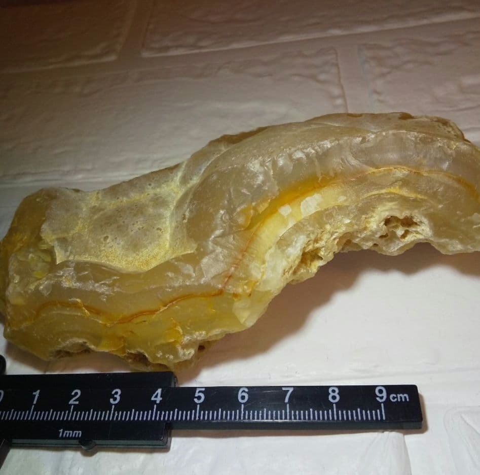 オレンジの縞瑪瑙 茨城県玉川産 carnelian 匿名配送送料込み 石ころ