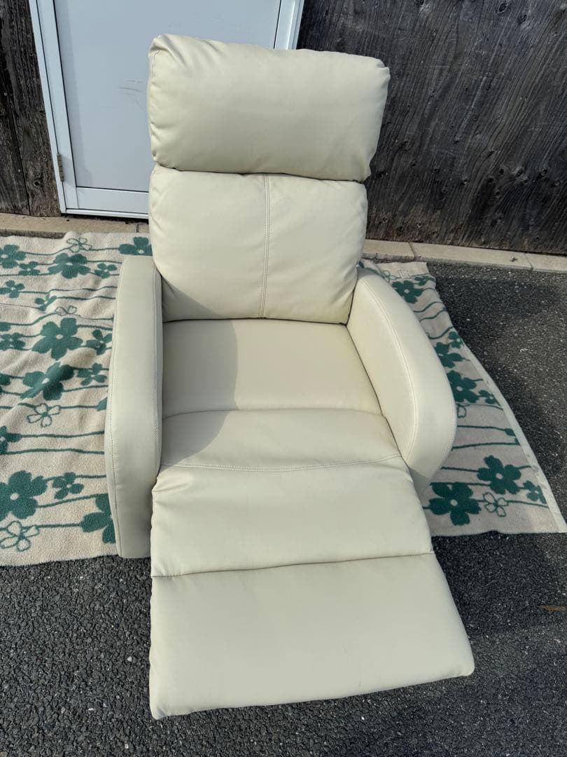 使用1年 1人掛け シングル パーソナル ソファ チェア オットマン跳ね上げ式