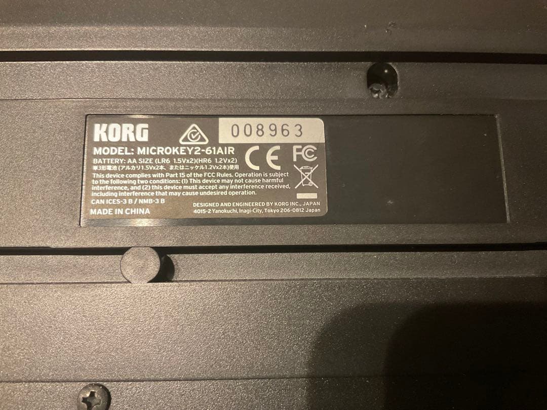 KORG MIDI キーボード microKEY2 Air 61鍵盤