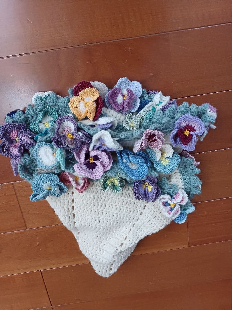 パンジーのブーケブランケット(参考商品)