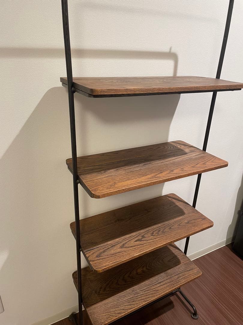 オーク材4段オープンシェルフ