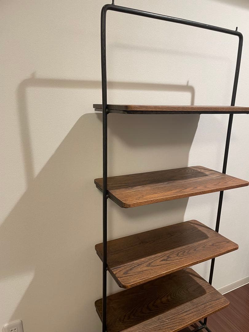 オーク材4段オープンシェルフ