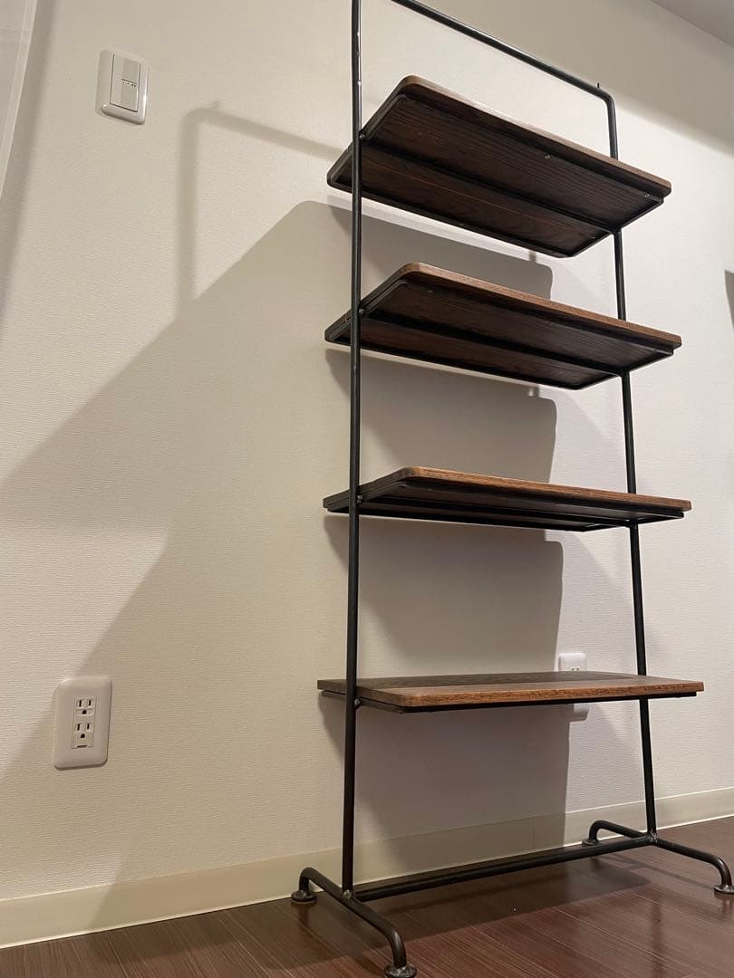 オーク材4段オープンシェルフ