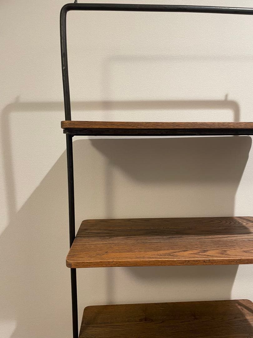 オーク材4段オープンシェルフ
