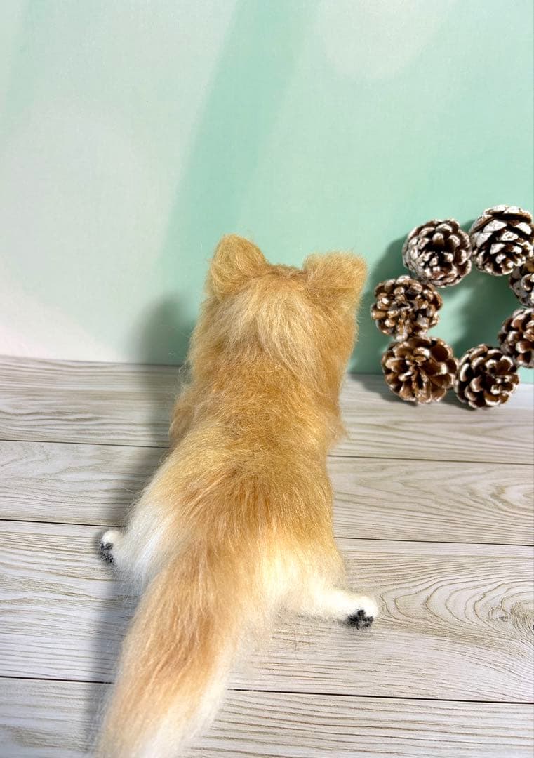 羊毛犬　羊毛フェルト　にこにこチワワちゃん　no 23