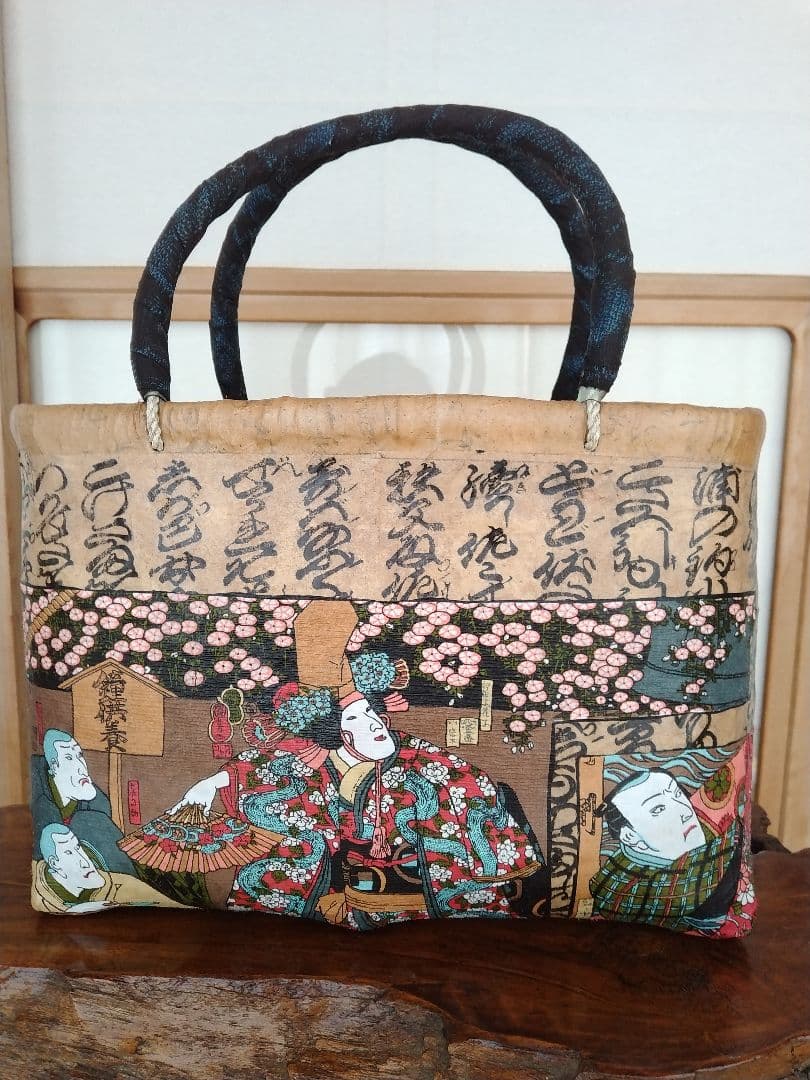 一閑張り籠「歌舞伎」値下げ - メルカリ
