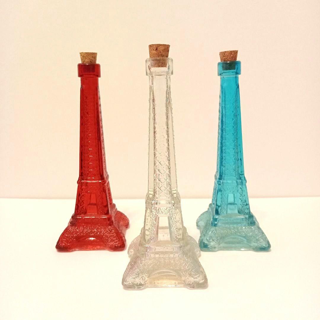 PARIS パリ エッフェル塔ビン コルクボトル トリコロール 3色 3個