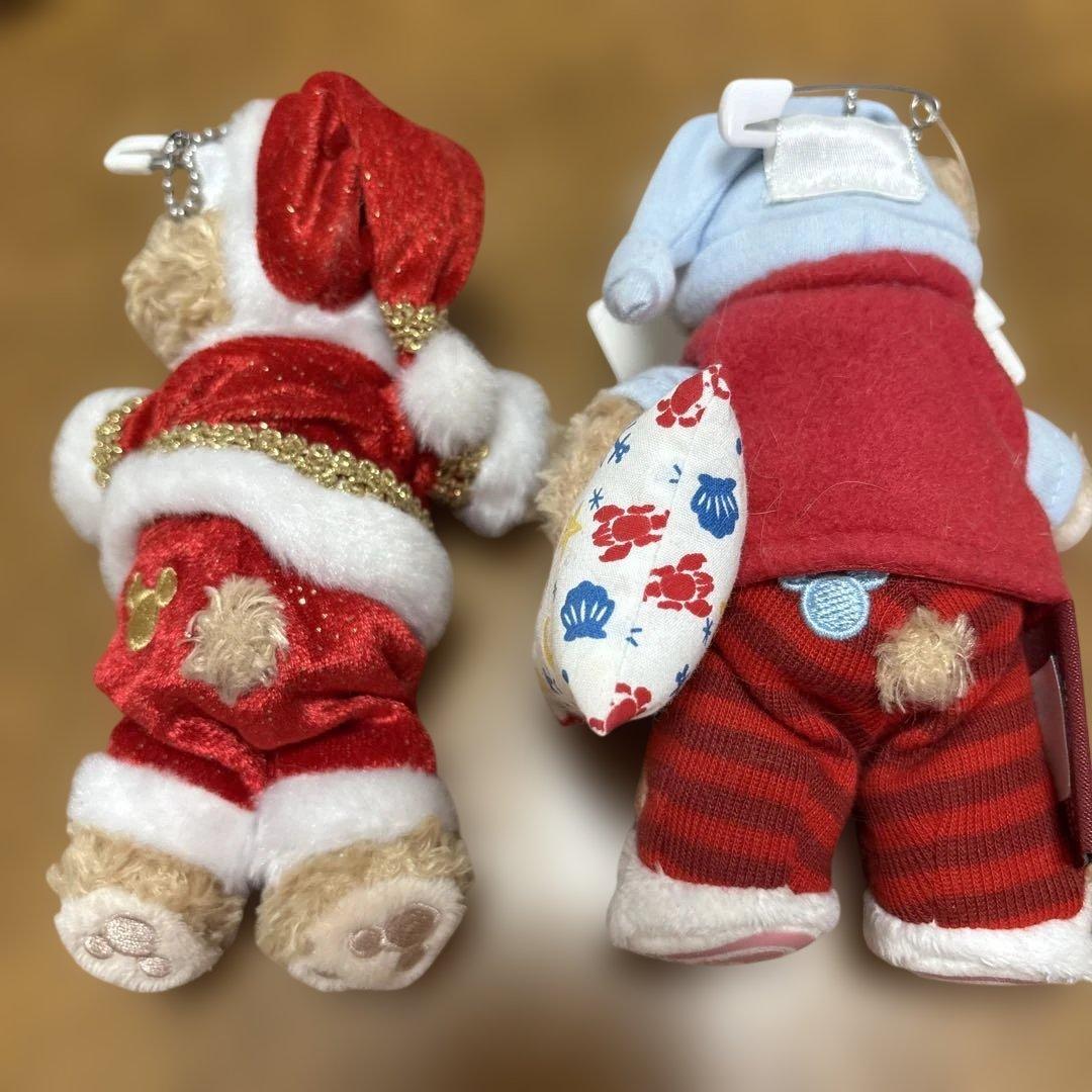 ディズニー ダッフィー ぬいぐるみセット 2体 クリスマス パジャマ