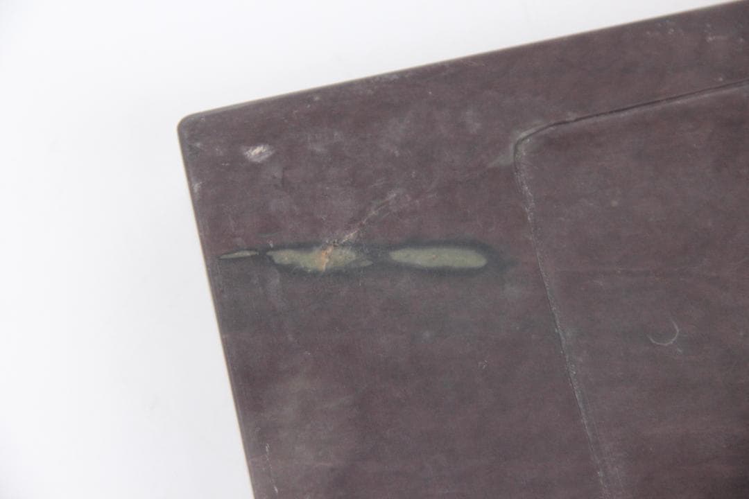 古端渓硯　雲龍硯　書道具　文房四寶　中国硯石　昭和題詩銘箱入 Eo21-29