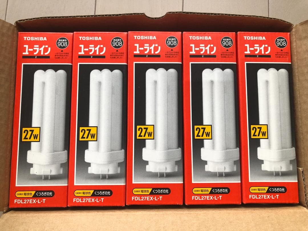 TOSHIBA ユーライン2 FDL27EX-L-T 電球色 くつろぎの光 8個 - メルカリ