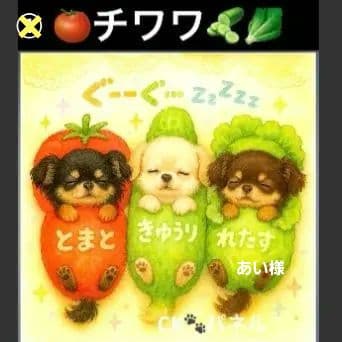 ハンドメイド　オーダー受付ページ　　♡お野菜　わんこ　パネル♡
