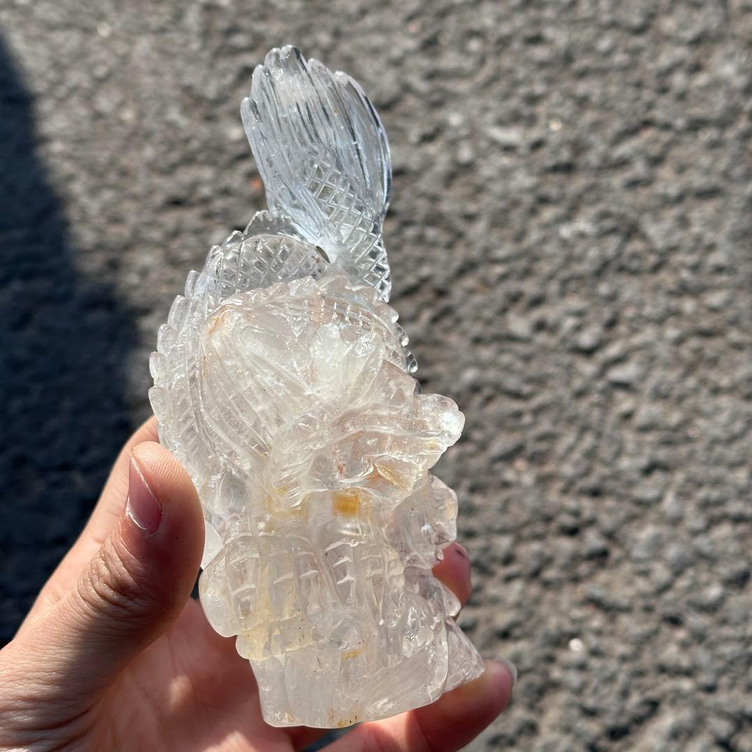 天然石水晶の龍　置物　ご購入前に在庫確認必要G.277