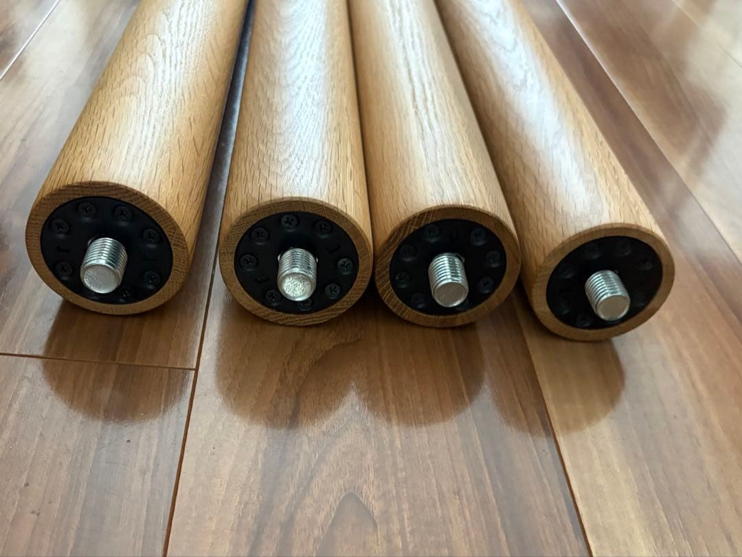 無印良品　木製テーブル脚４本組　オーク材　高さ７２ｃｍ用