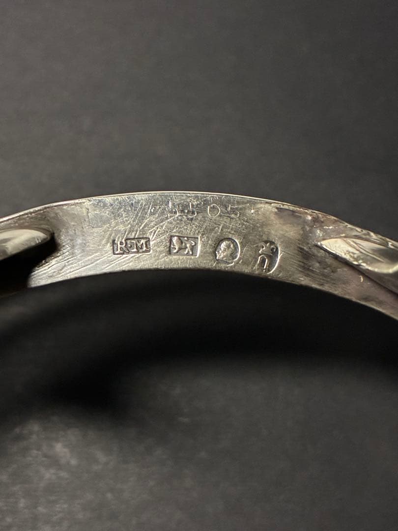 1836年 英国シェフィールド 純銀ソルトセラーウィリアム4世期コバルト