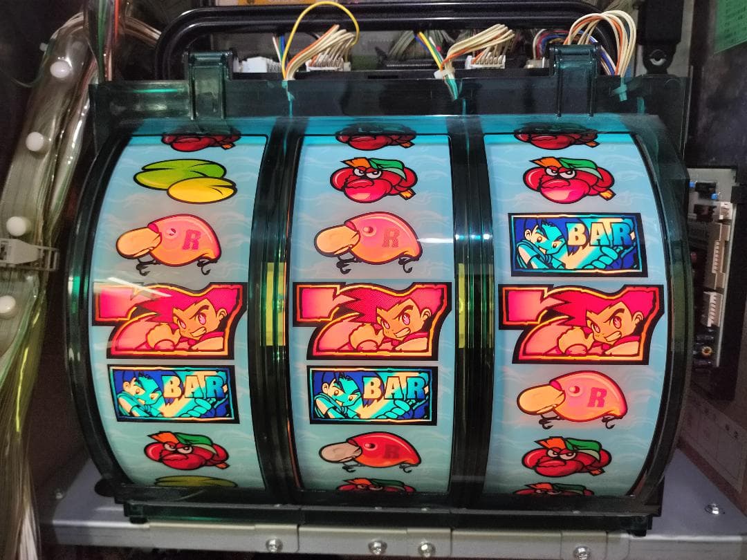 パチスロ実機】メーシー☆バクチョウ 爆釣【コイン不要機付】4号機