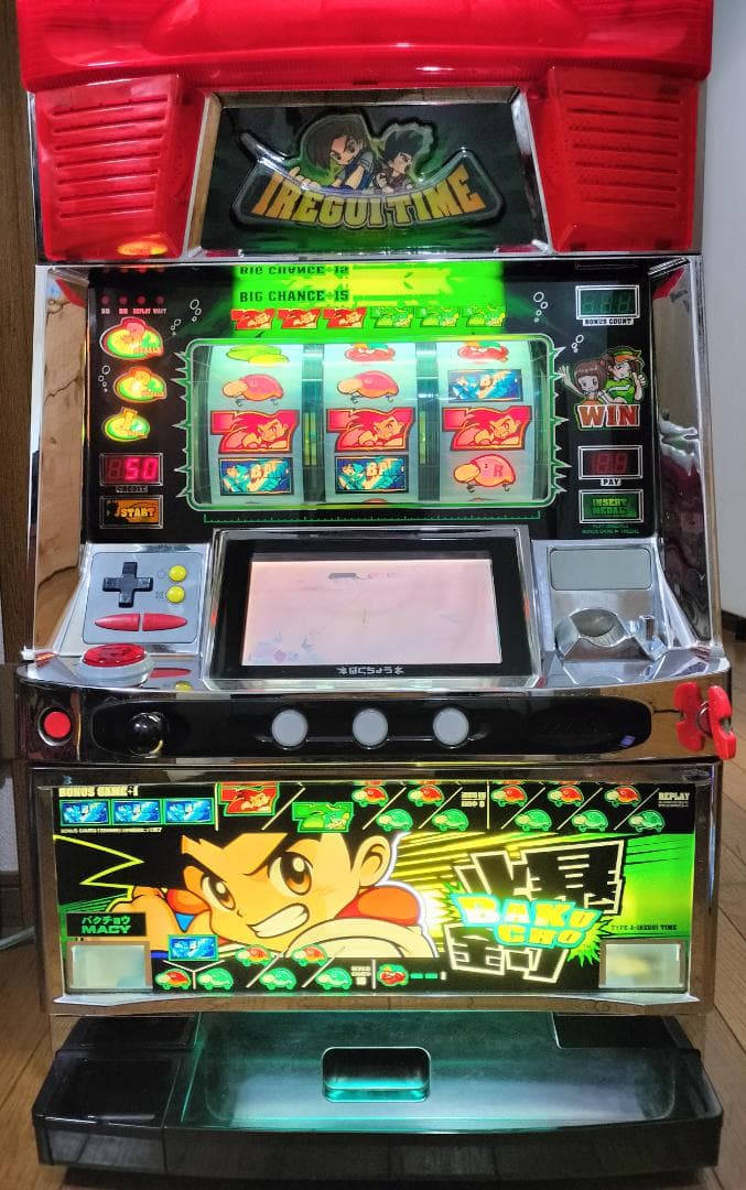 パチスロ実機】メーシー☆バクチョウ 爆釣【コイン不要機付】4号機