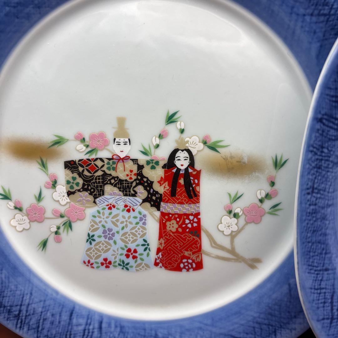 九谷陶盛 雛人形 飾り皿 プレート皿 ひな祭り 2枚セット - メルカリ