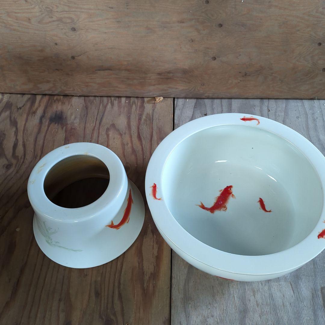 台付　 睡蓮鉢　鯉模様　ほか