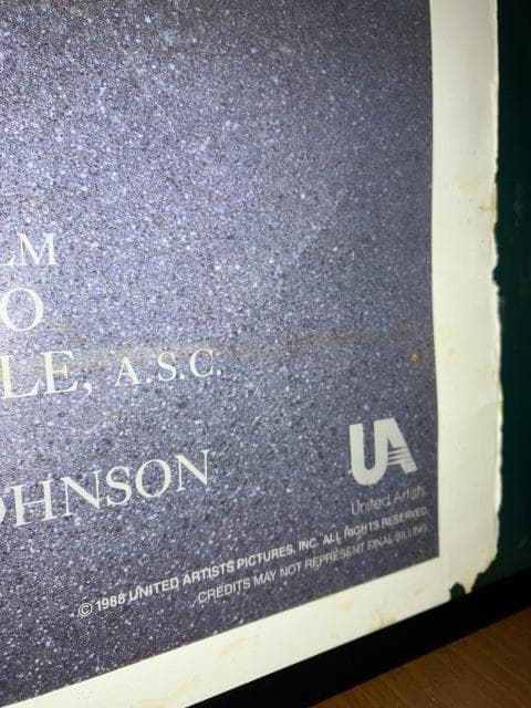 88年 オリジナル レインマン ダスティンホフマン トムクルーズ 額付 ポスター