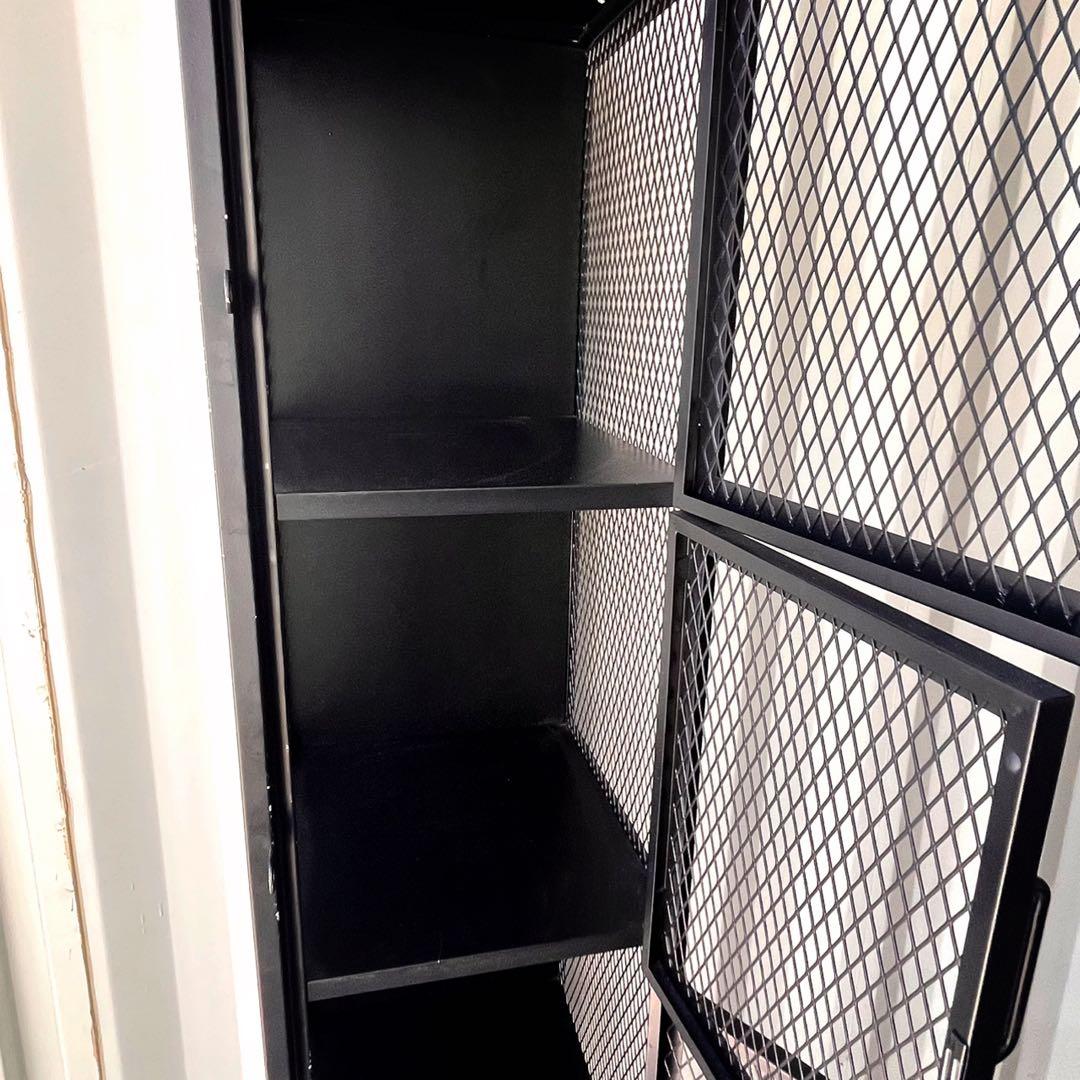 取付無料！ジャーナルスタンダードファニチャー ブラックスチール4段ロッカー