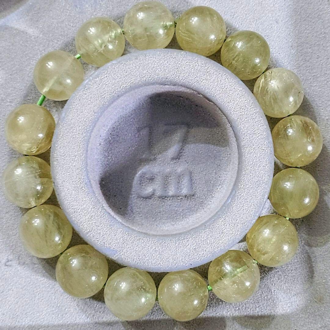 ★ゴールデントリフェーン 12.5ミリ珠 ブレスレットB(SA+)