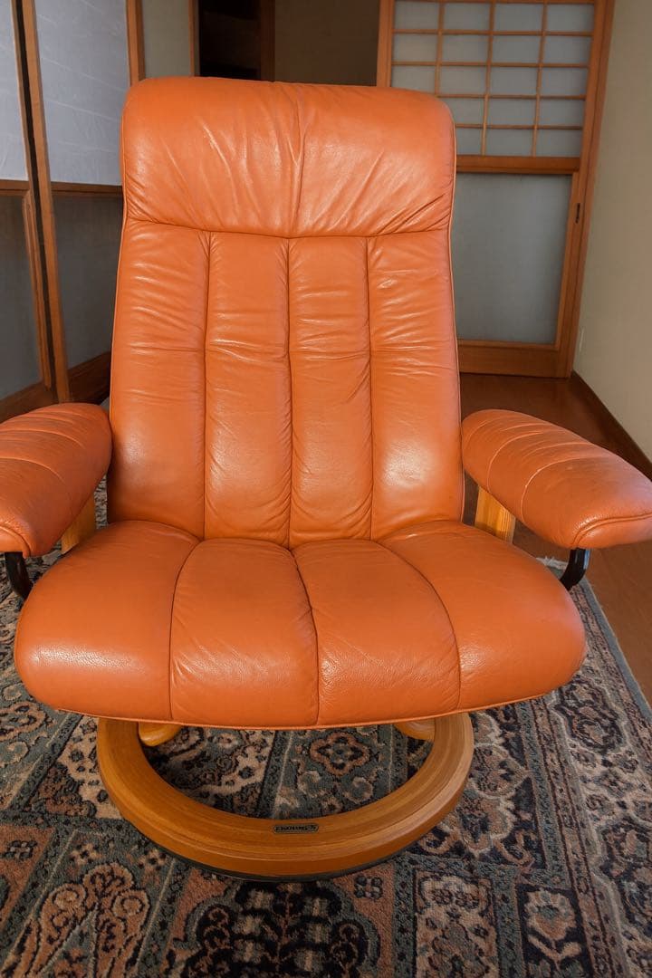 美品　エコーネス ストレスレス コン サル 本革リクライニングチェア