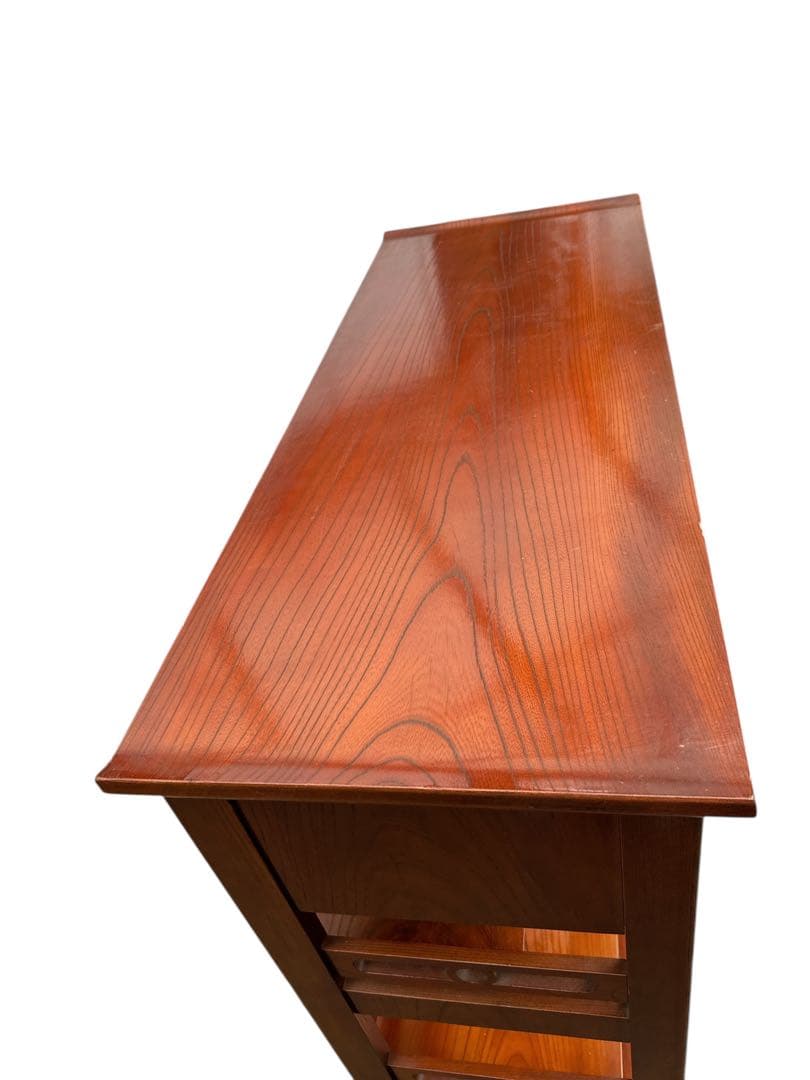 茶箪笥/リビングボード/違い棚 シェルフ 収納 工芸品 和製家具 レトロ