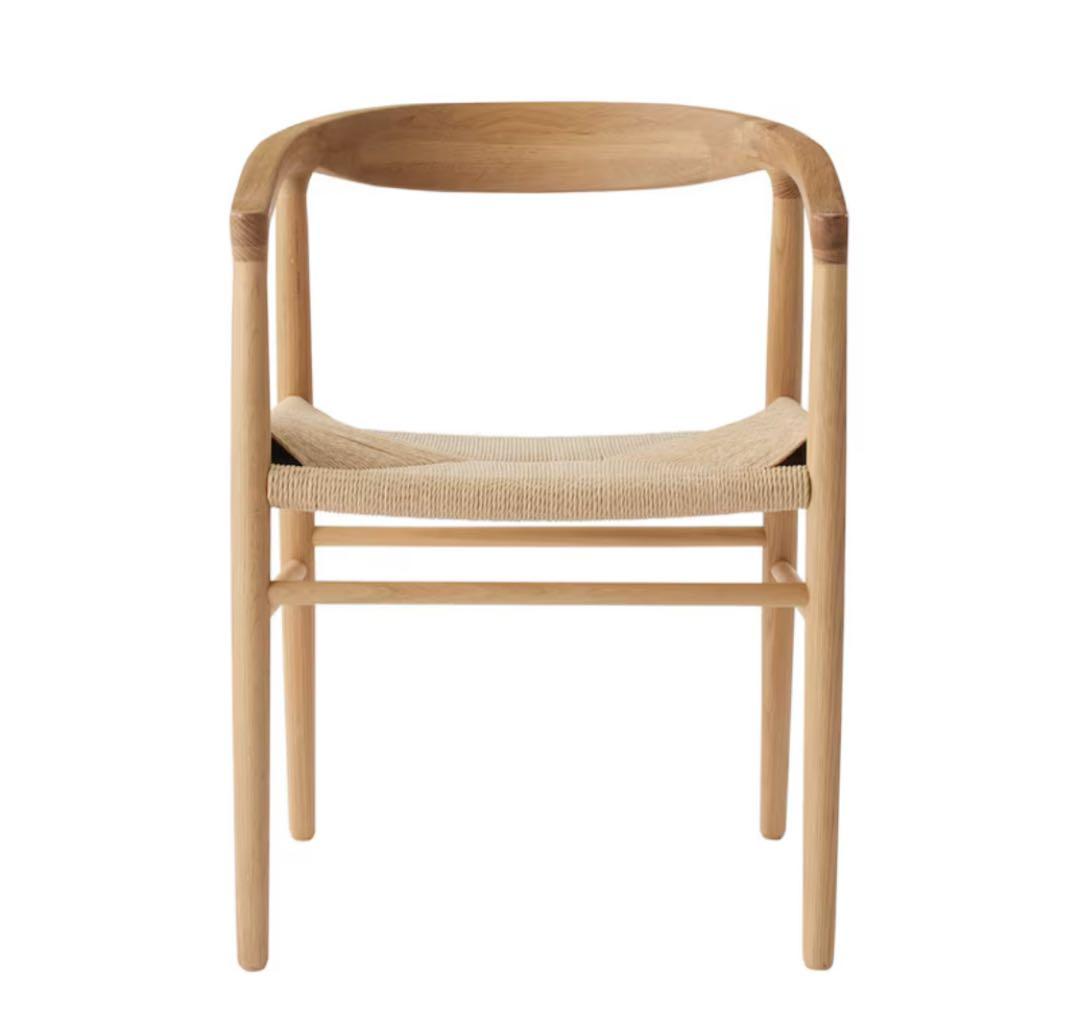 み★美品★ 無印良品　オーク材ペーパーコードアームチェア