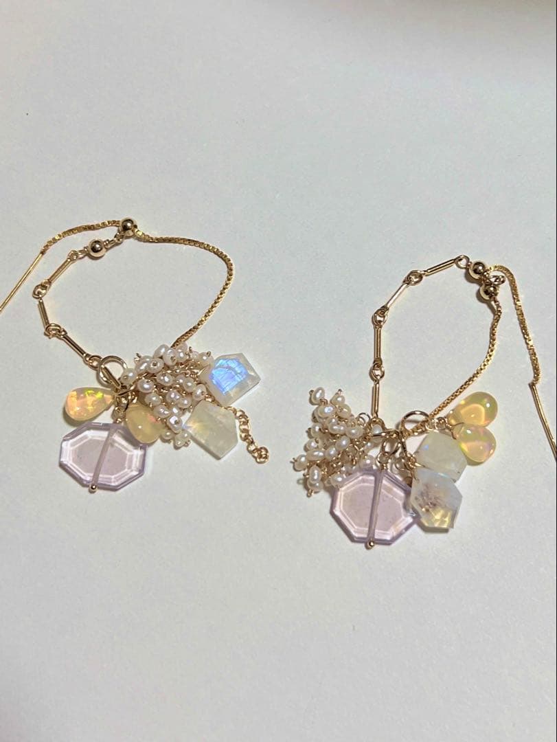 【週末限定値下げ】リングandピアス⭐︎ プレシャスオパール・スコロライト等