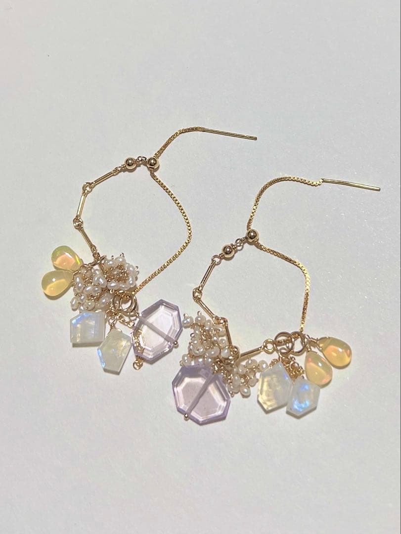 【週末限定値下げ】リングandピアス⭐︎ プレシャスオパール・スコロライト等