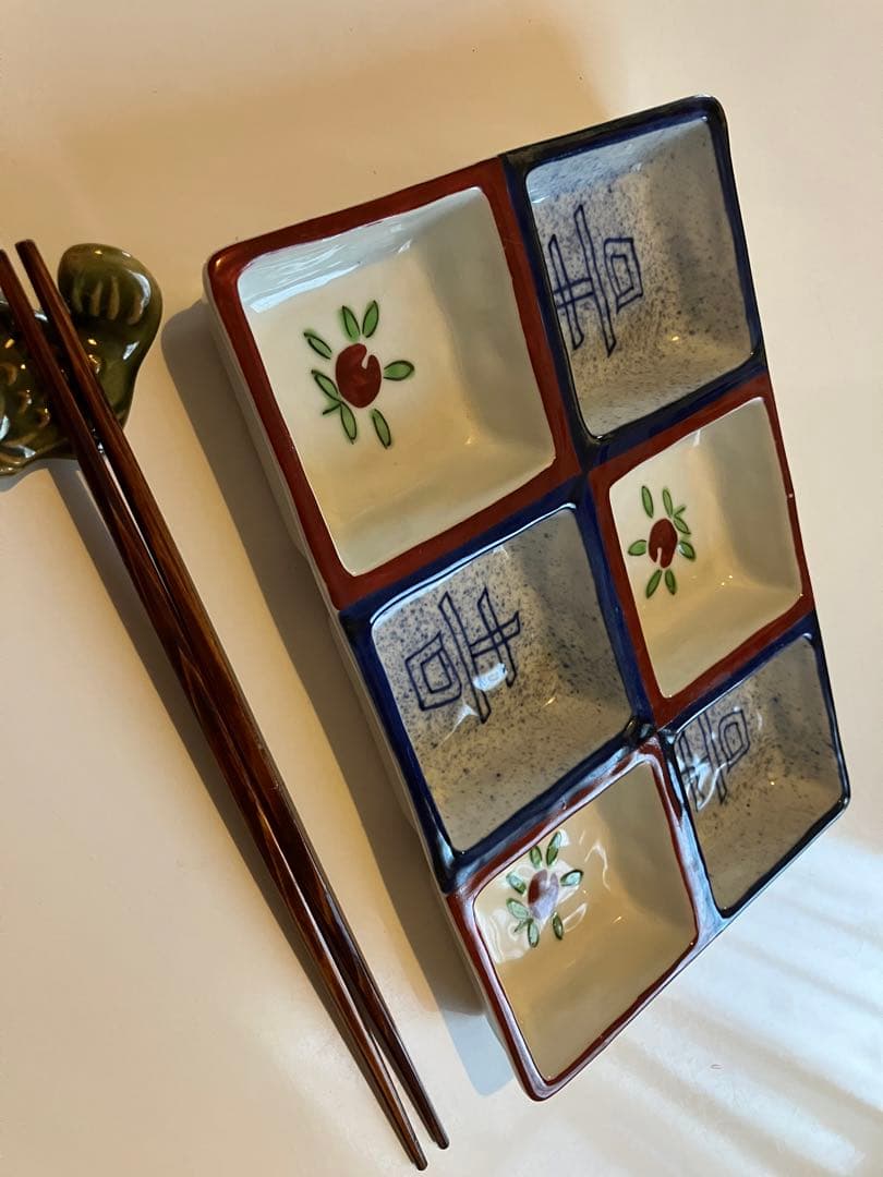 魯山人写絵具六仕切り向付　10客