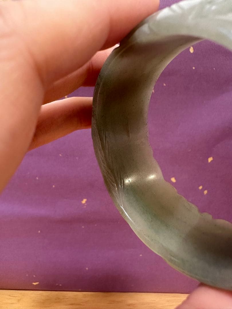 春節祭　蓮花シャー太翠バングル　極薄