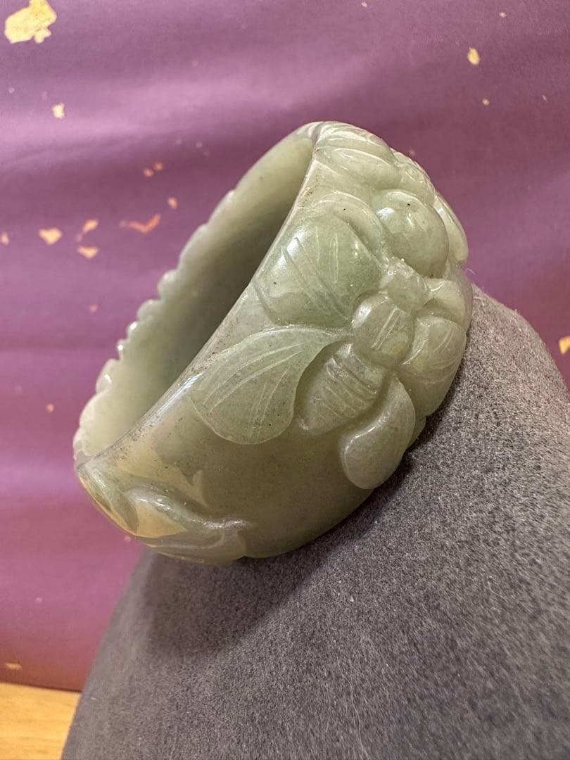 春節祭　蓮花シャー太翠バングル　極薄