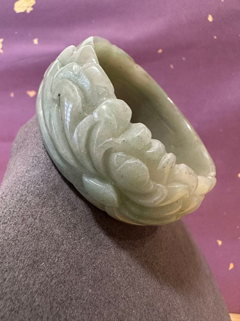 春節祭　蓮花シャー太翠バングル　極薄