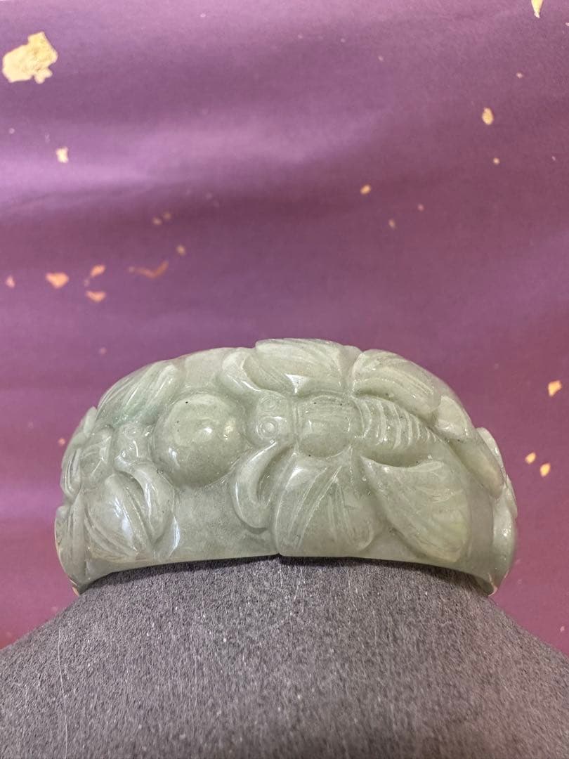 春節祭　蓮花シャー太翠バングル　極薄