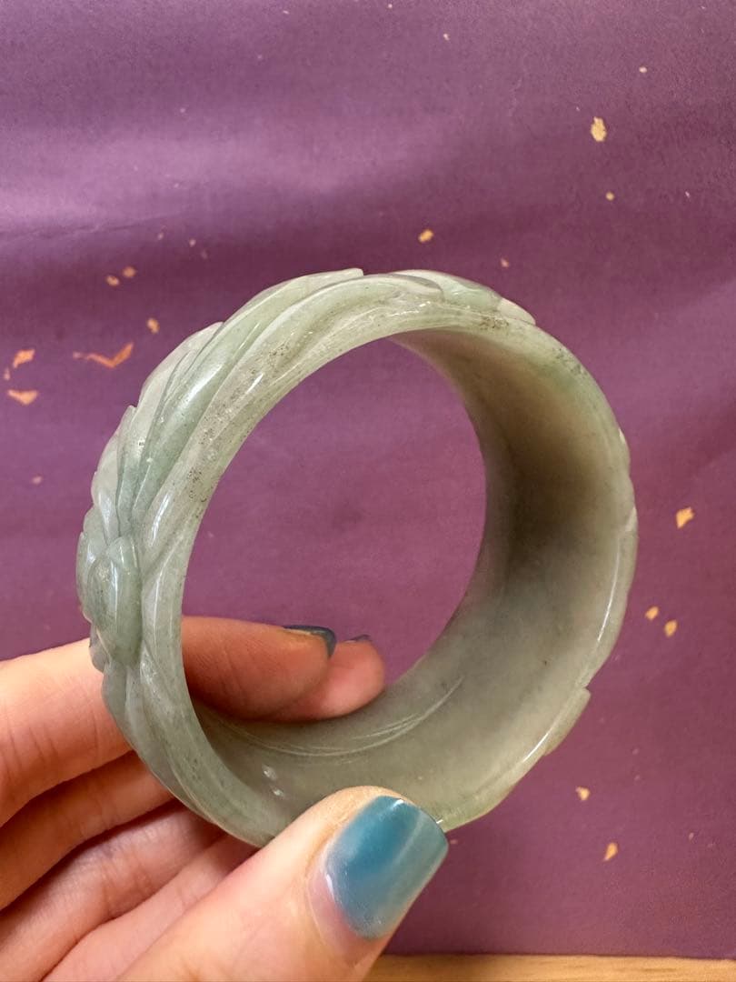 春節祭　蓮花シャー太翠バングル　極薄