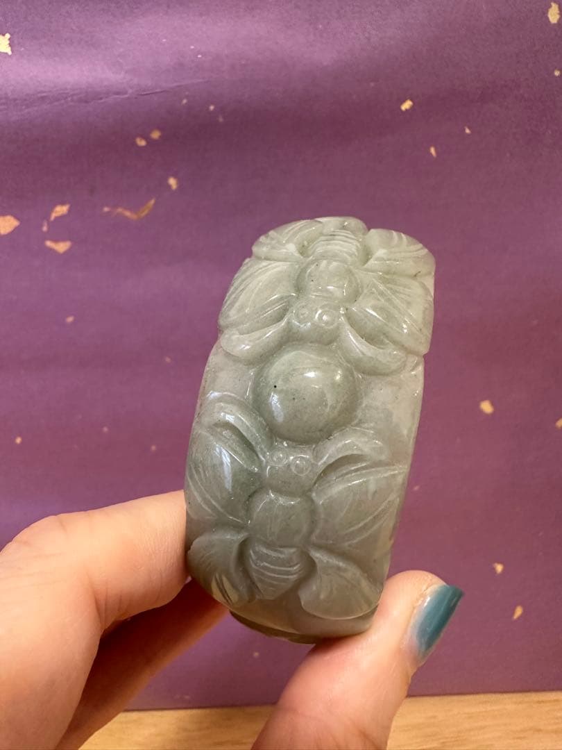 春節祭　蓮花シャー太翠バングル　極薄