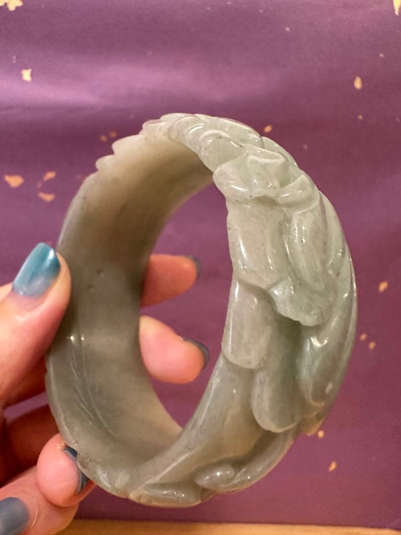 春節祭　蓮花シャー太翠バングル　極薄