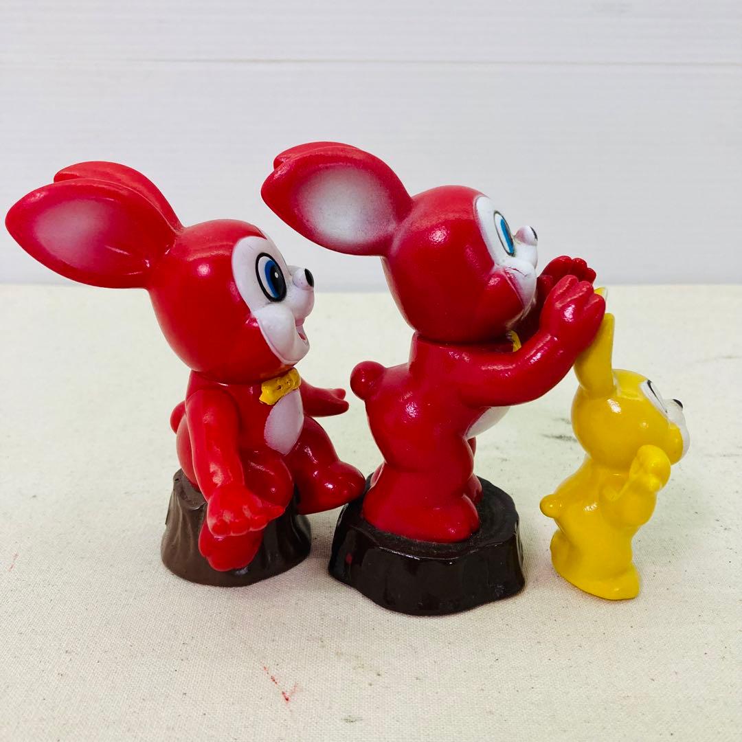 エスエス製薬 ピョンちゃん ソフビ人形 指人形 レッド イエロー 3体