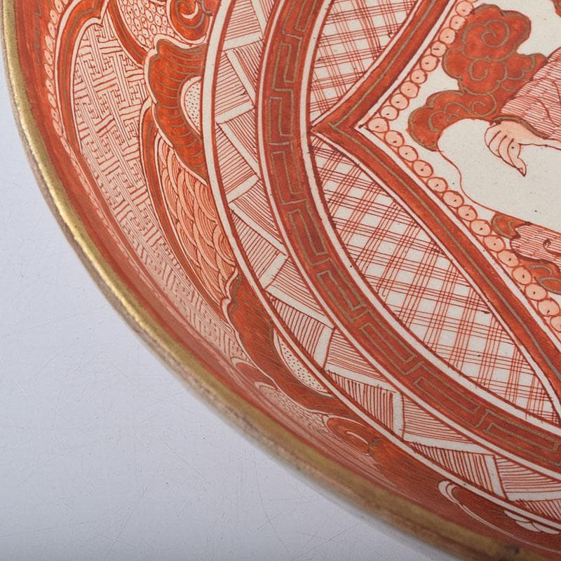 九谷焼 古九谷 八郎手 赤絵金彩 人物文 大鉢 時代箱付 D R9433B - メルカリ