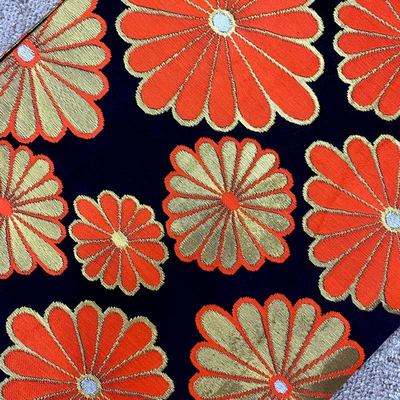 410ag120□七五三 七歳 女児 着物&袋帯&長襦袢 金駒刺繍□状態良好