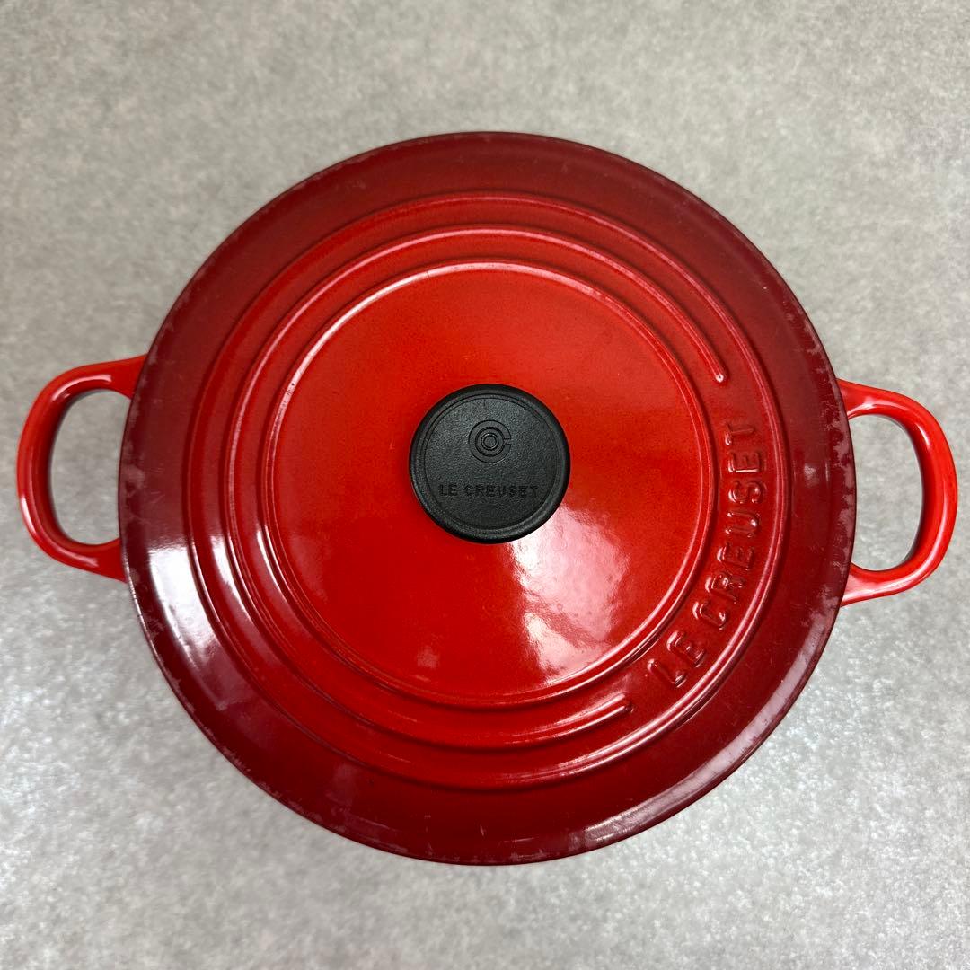 LE CREUSET ルクルーゼ ココット ロンド チェリーレッド 22cm