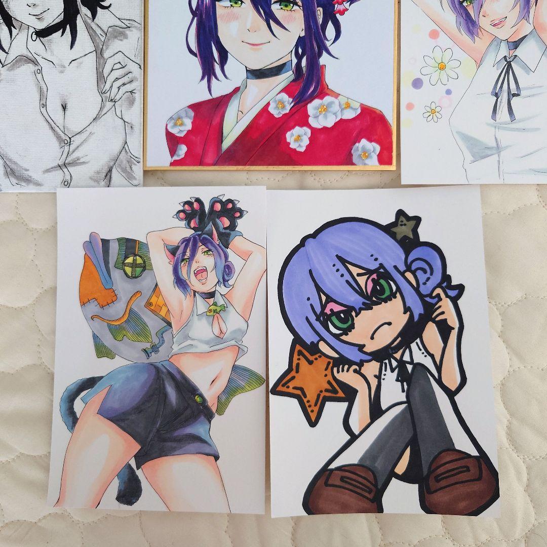 チェンソーマン レゼ アナログ 手描き イラスト - メルカリ