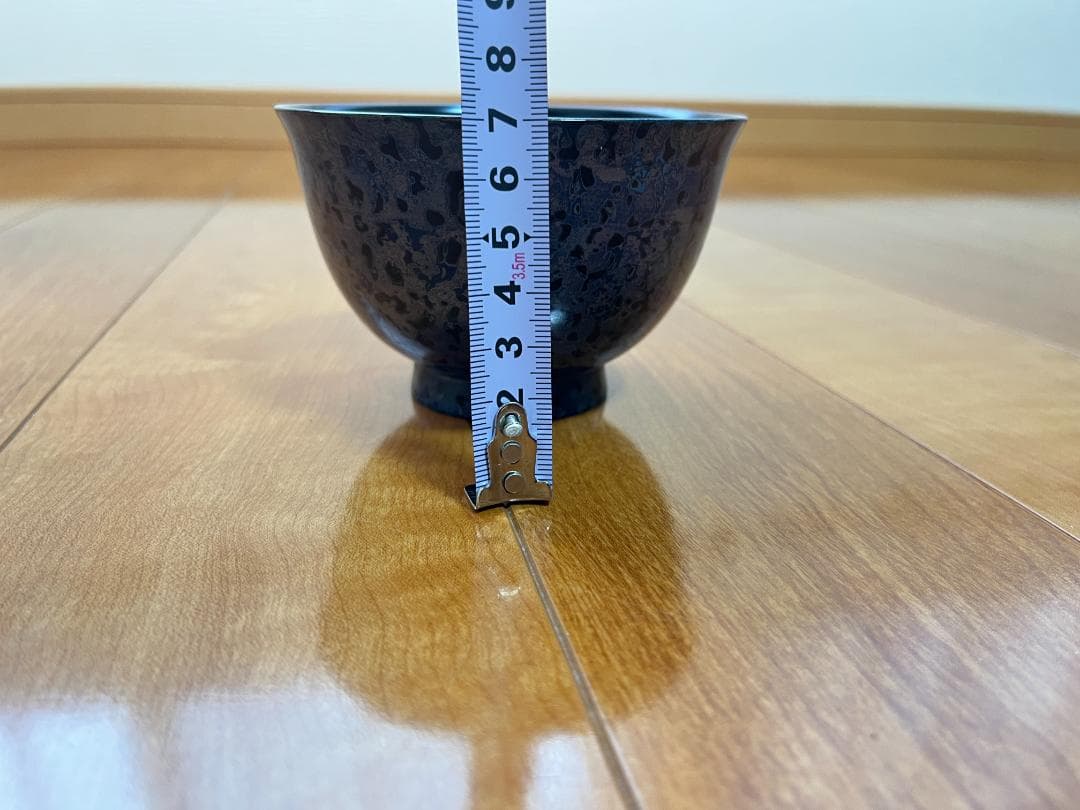 希少・新品未使用】津軽塗 お椀 箱付き ロイヤルブルー 変わり塗り