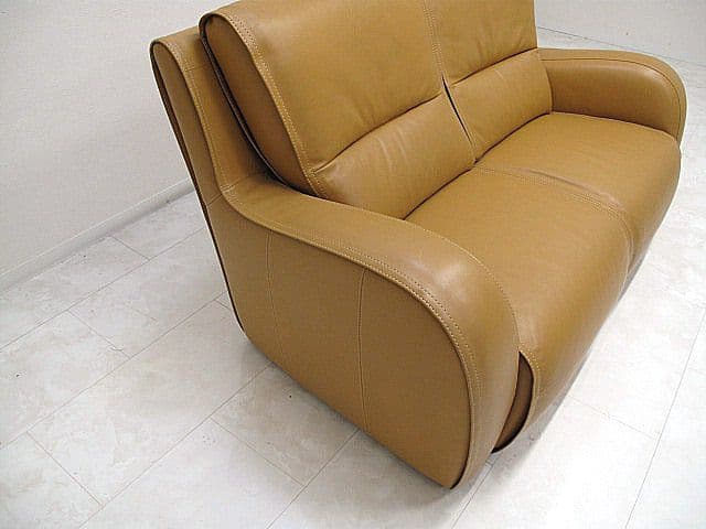 【展示品】カリモク　ドマーニ「エクセルライフ」最高峰総革2人掛けソファ