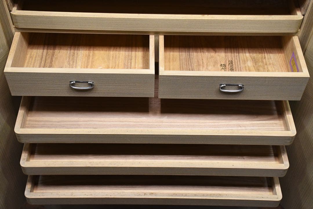 EAC73 最高級 加茂桐箪笥 伝統工芸士 頓所芳男 着物箪笥 和箪笥