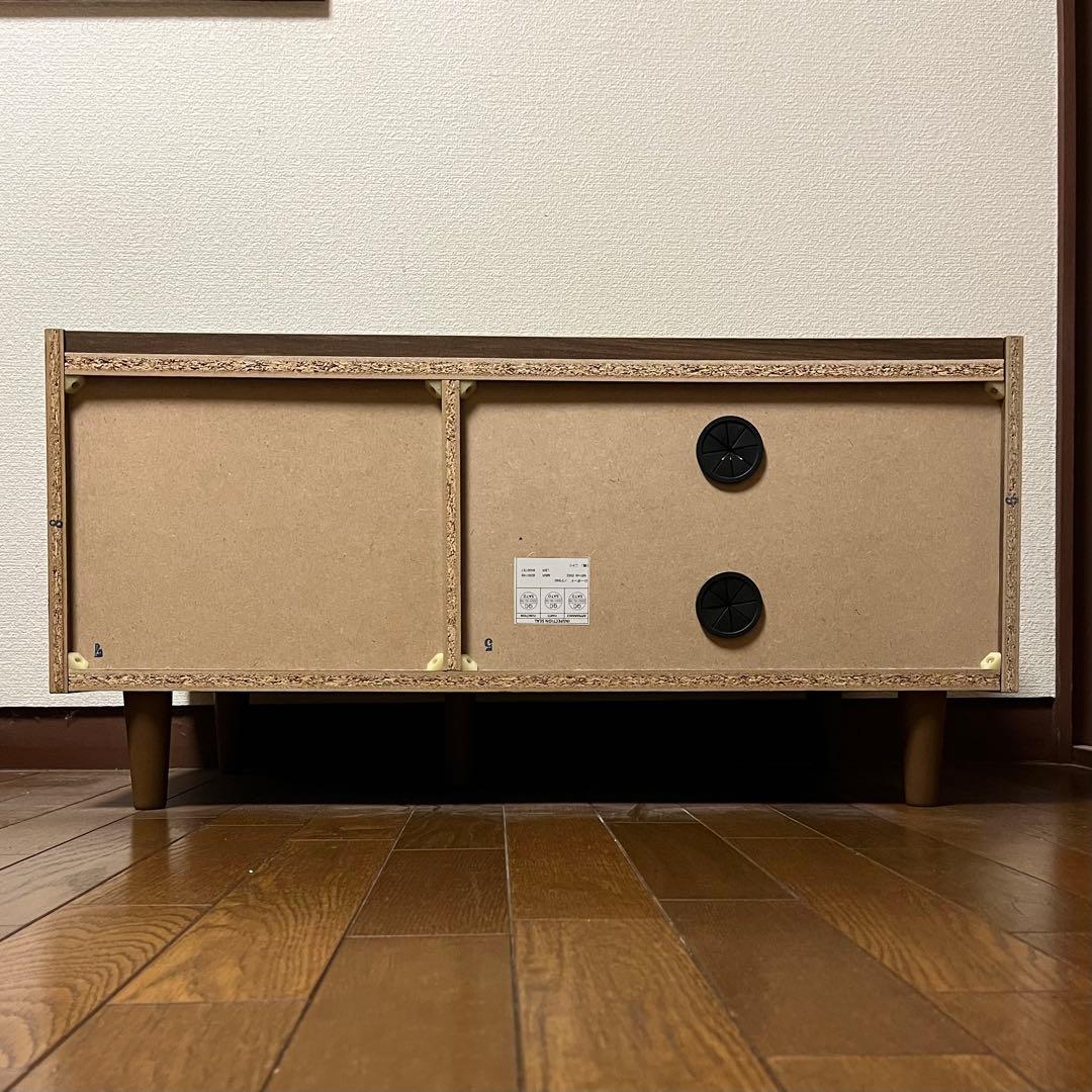 木製テレビ台 ガラス扉・収納付き 幅80 奥行き40 高さ40