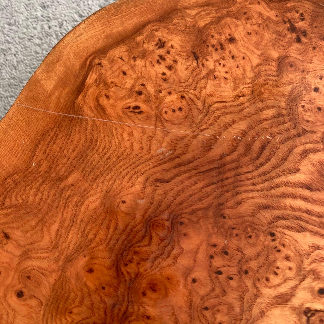 瘤杢目材　一枚板　鳥眼杢　座卓　高級テーブル　花台　トンカツ風